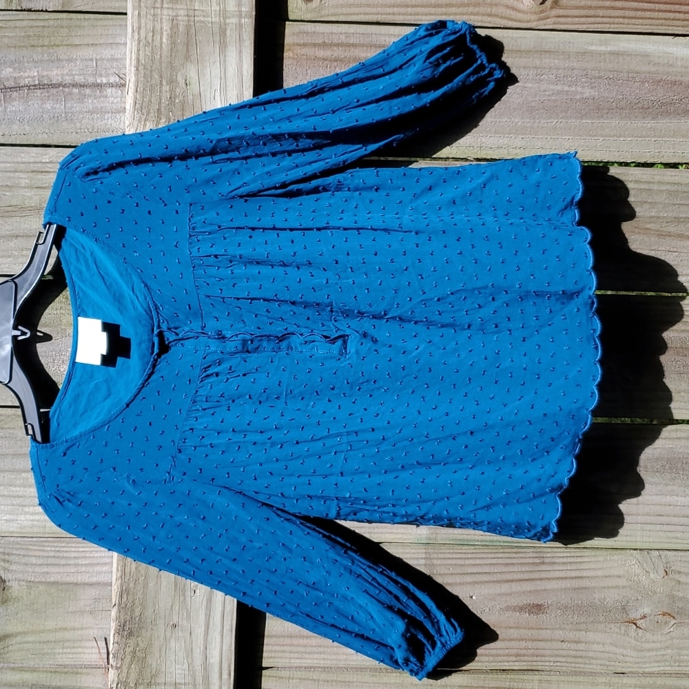Anthropologie Maeve Teal Blouse